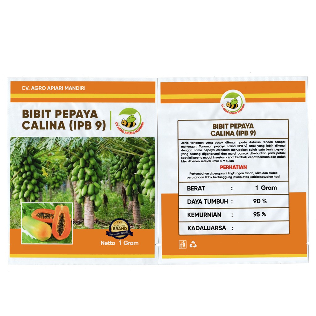 Bibit Pepaya Calina IPB 9 1 Gram