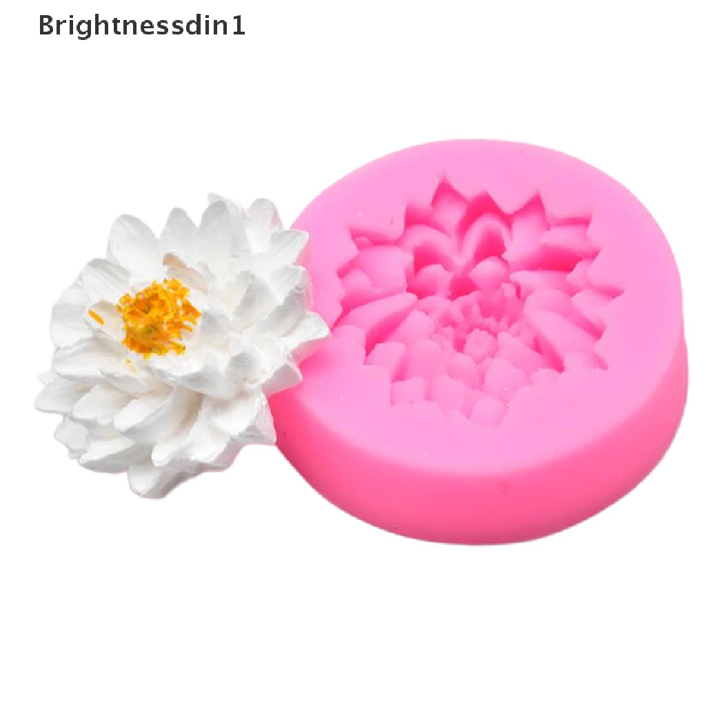 Cetakan Sabun Bentuk Bunga Chrysanthemum Bahan Silikon Resin 1 In 1 Untuk Dekorasi Kue