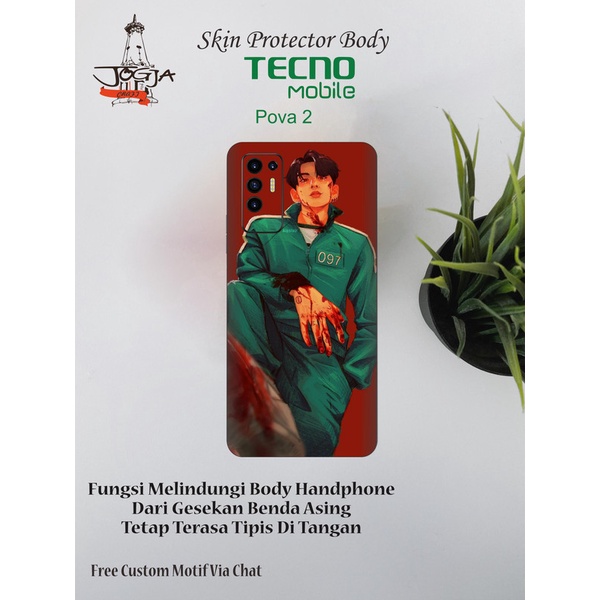 Dapat 2pcs Garskin HP Tecno Pova 2 Motif anime - Free custom Motif