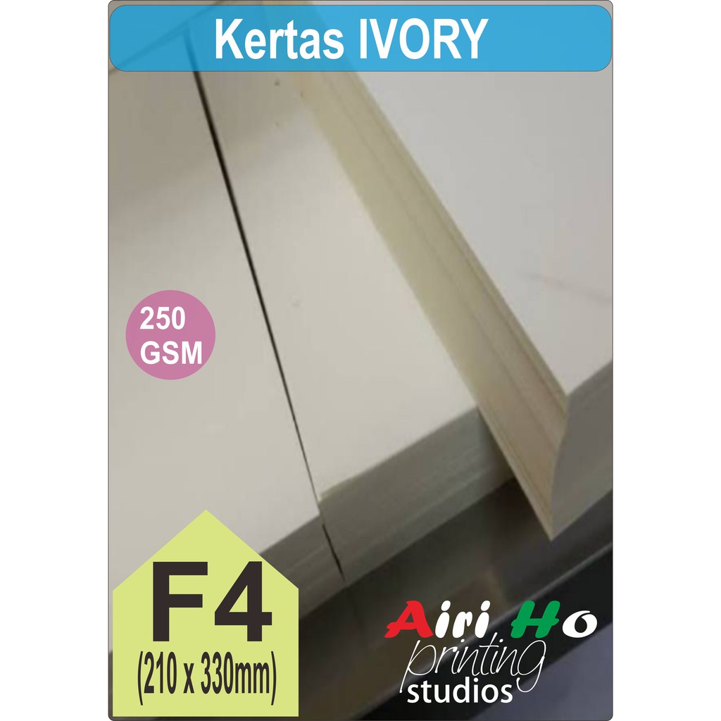 

Kertas Ivory 50 Lembar / Undangan / Poster / Kartu Nama 210 GSM F4 A4 A3 A3Plus Jaminan Termurah
