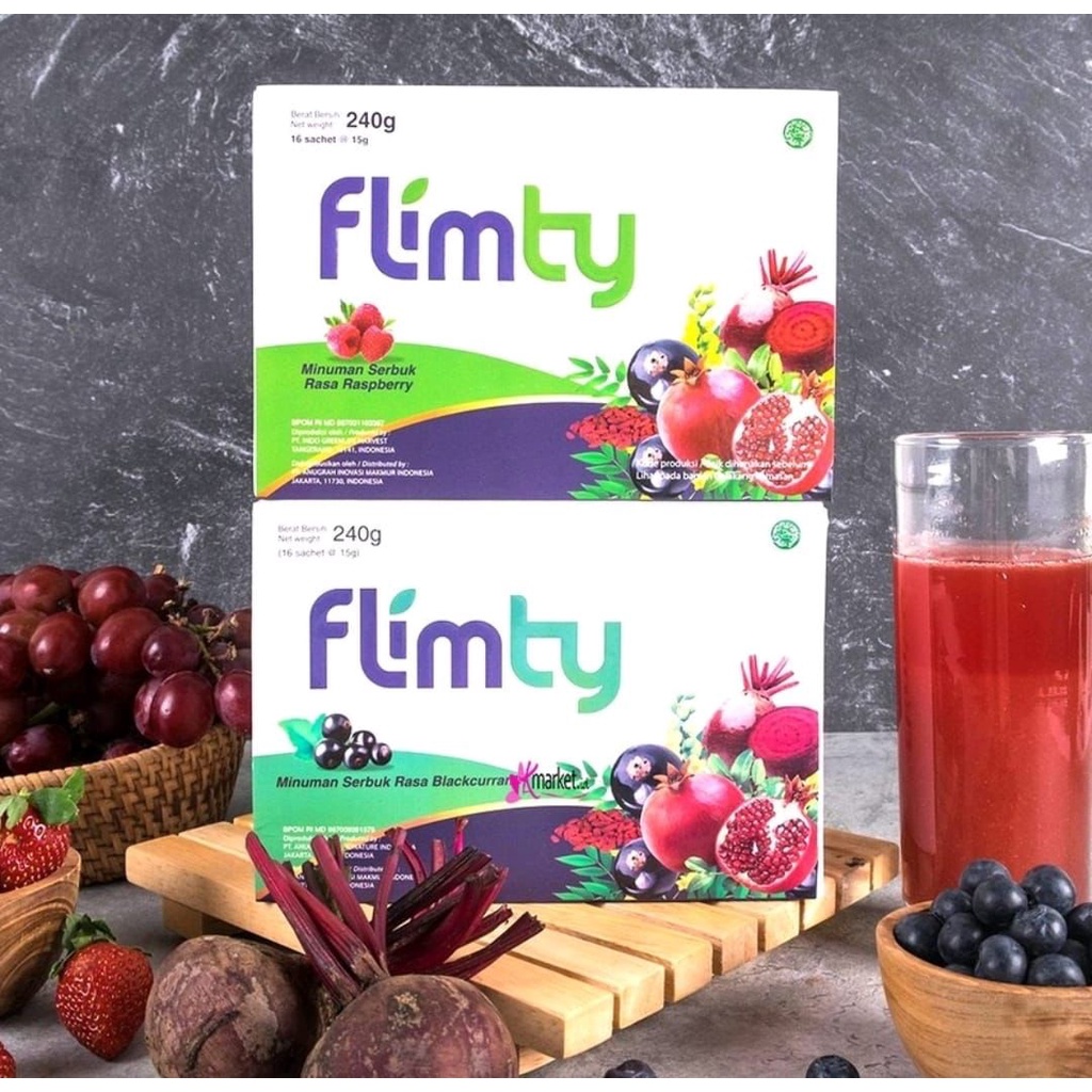 Flimty fiber pelangsing detox//1 box isi 16 sachet