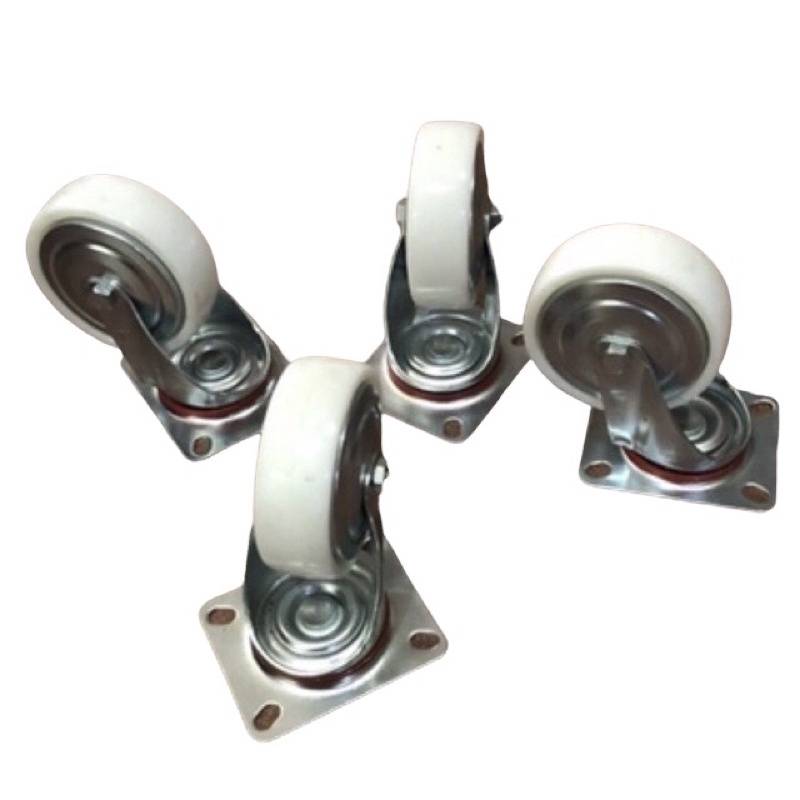 RODA NYLON PUTIH HIDUP 4 INCH