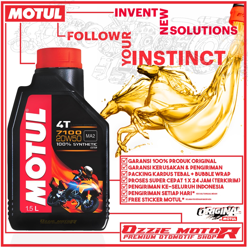 MOTUL 7100 4T 1.5L 20W50 1500ml OLI MOTOR IMPORT ORIGINAL