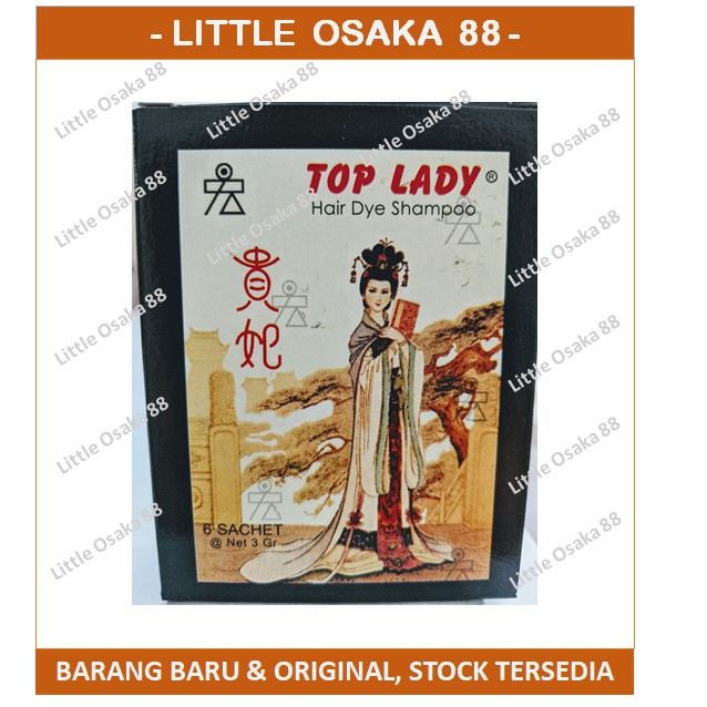 Top Lady Semir Rambut / Hair Dye Shampoo 3gr isi 6 sachet