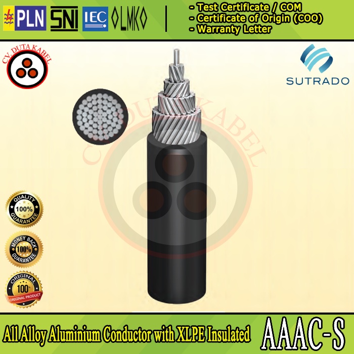 Kabel AAAC-S 1x95 mm2 SUTRADO /A3CS/1 x 95 mm2/1x95mm2/95 mm2/95mm2/95 mm
