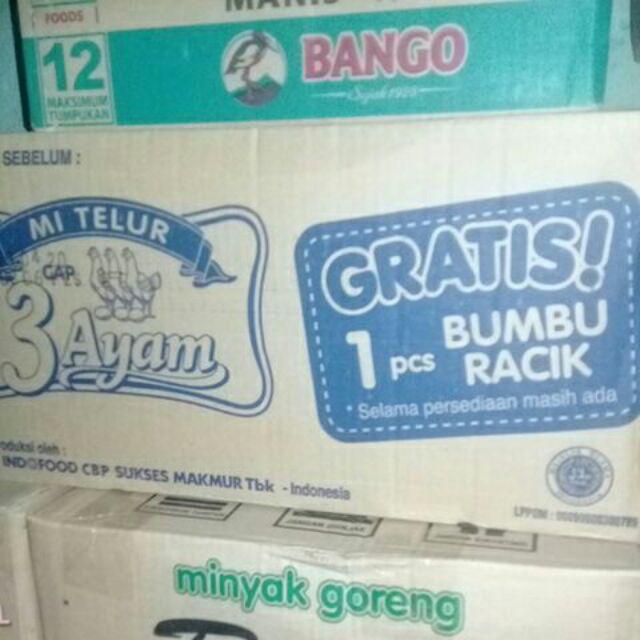 Mie Telor 3 Ayam 200gr Per Dus 20 Bks Shopee Indonesia