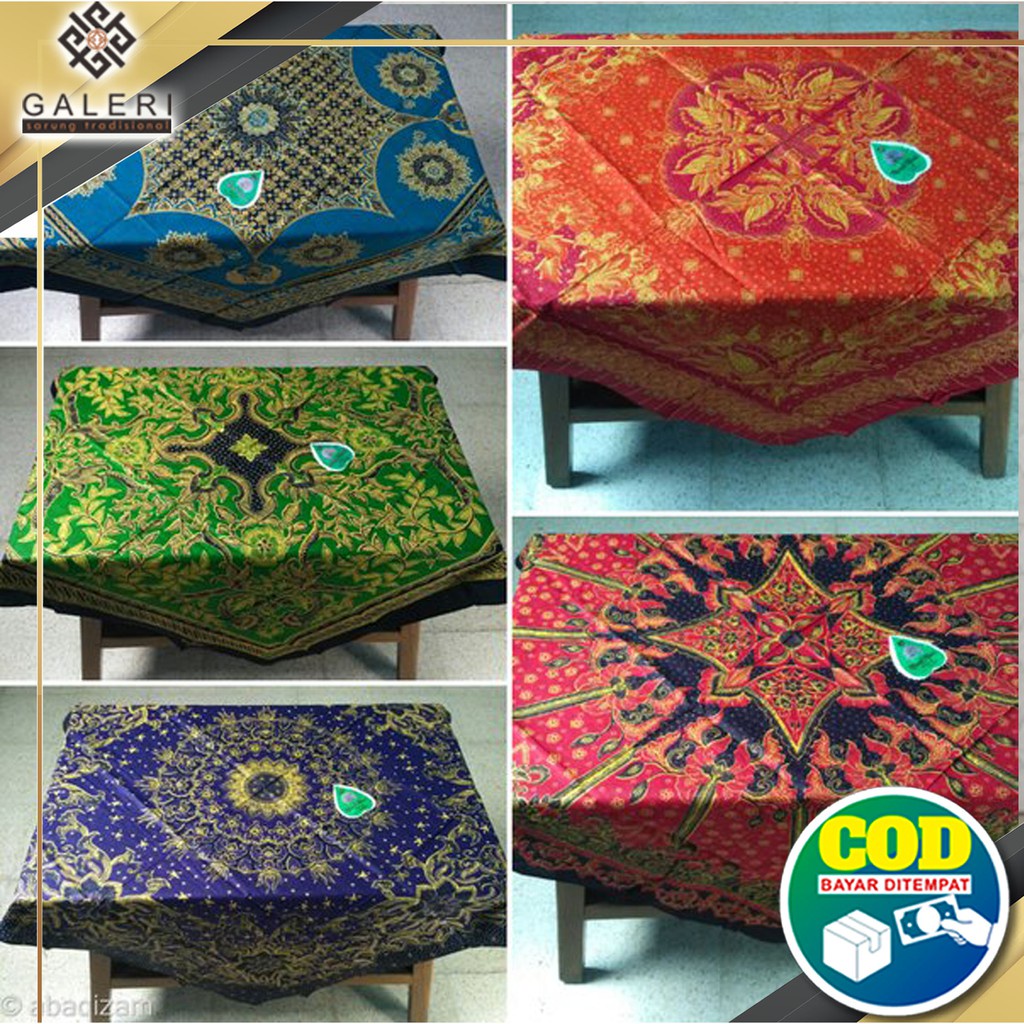 Taplak Meja Cantik Manis Batik Segi Empat Kantor Guru Sekolah 100cm x 100cm