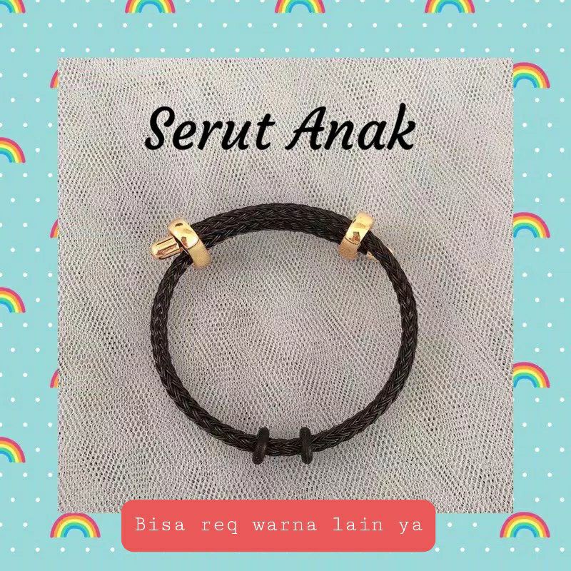 Tali gelang kawat serut dan kancing custom pandora anak dan dewasa