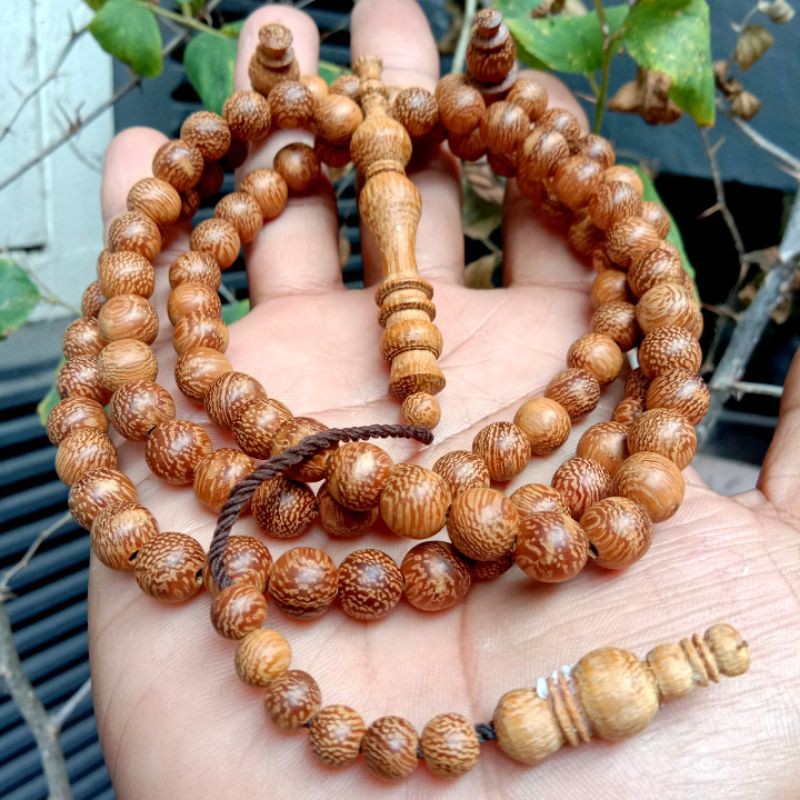 [ BAYAR DITEMPAT ] Tasbih Kayu Galih Kelor Emas Tabih 99 Tasbih Kelor Mas Tasbeh Kayu Kelor Emas