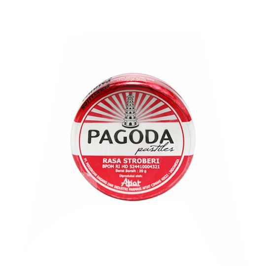 PAGODA PASTILLES Permen 20 GR Rasa Mint Anggur Lemon Stroberi Apel Jeruk 10 GR - Melegakan Tenggorokan Pastiles