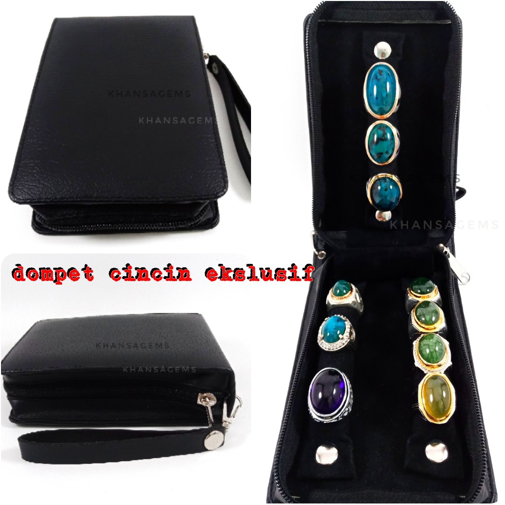 DOMPET TAS CINCIN BATU 3, 5, 7, dan 9 SLOT TEMPAT PENYIMPANAN PERHIASAN CINCIN MEWAH AKSESORIES PERHIASAN