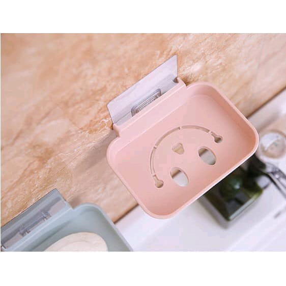 【GOGOMART】Tempat Sabun Tempel Dinding Tanpa Paku / Tempat Sabun Mandi - SMILE