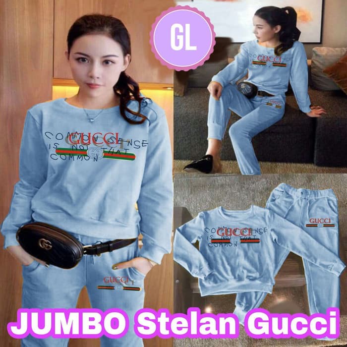 Stelan training gucci | baju olahraga wanita | stelan olahraga JUMBO | Pakaian olahraga Muslim
