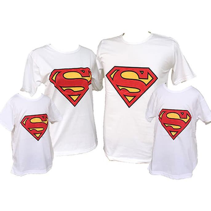 Diskon Baju Kaos Pasangan Keluarga Couple Family Anak Ayah Bunda Superman Terbaru