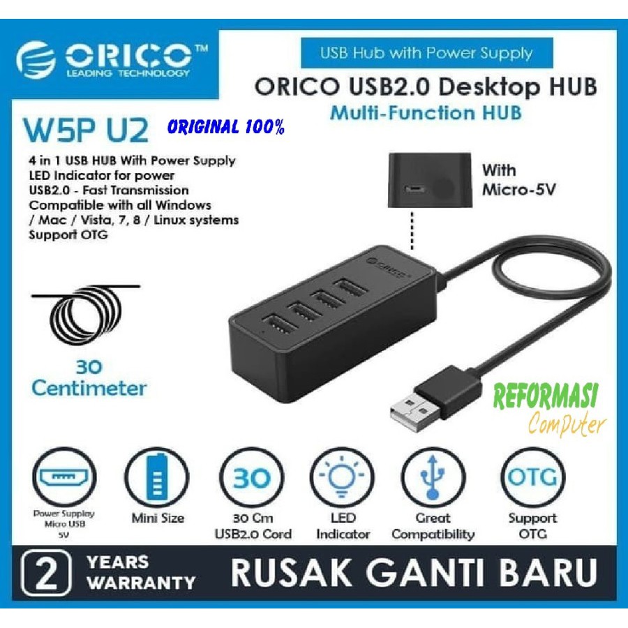 ORICO W5P-U2 USB2.0 Desktop HUB - 30 cm ORIGINAL