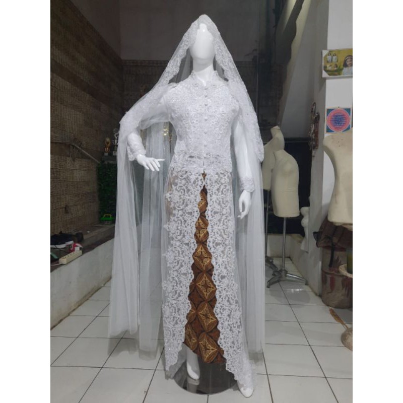 kebaya dan Beskap putih ukuran jumbo