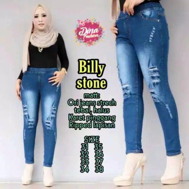 SIZE 31-38 BILLY JEANS VARIASI SOBEK TIDAK TEMBUS