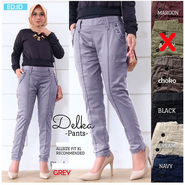 MOKOKOMO CELANA PANJANG WANITA PANTS DELKA FASHION WANITA