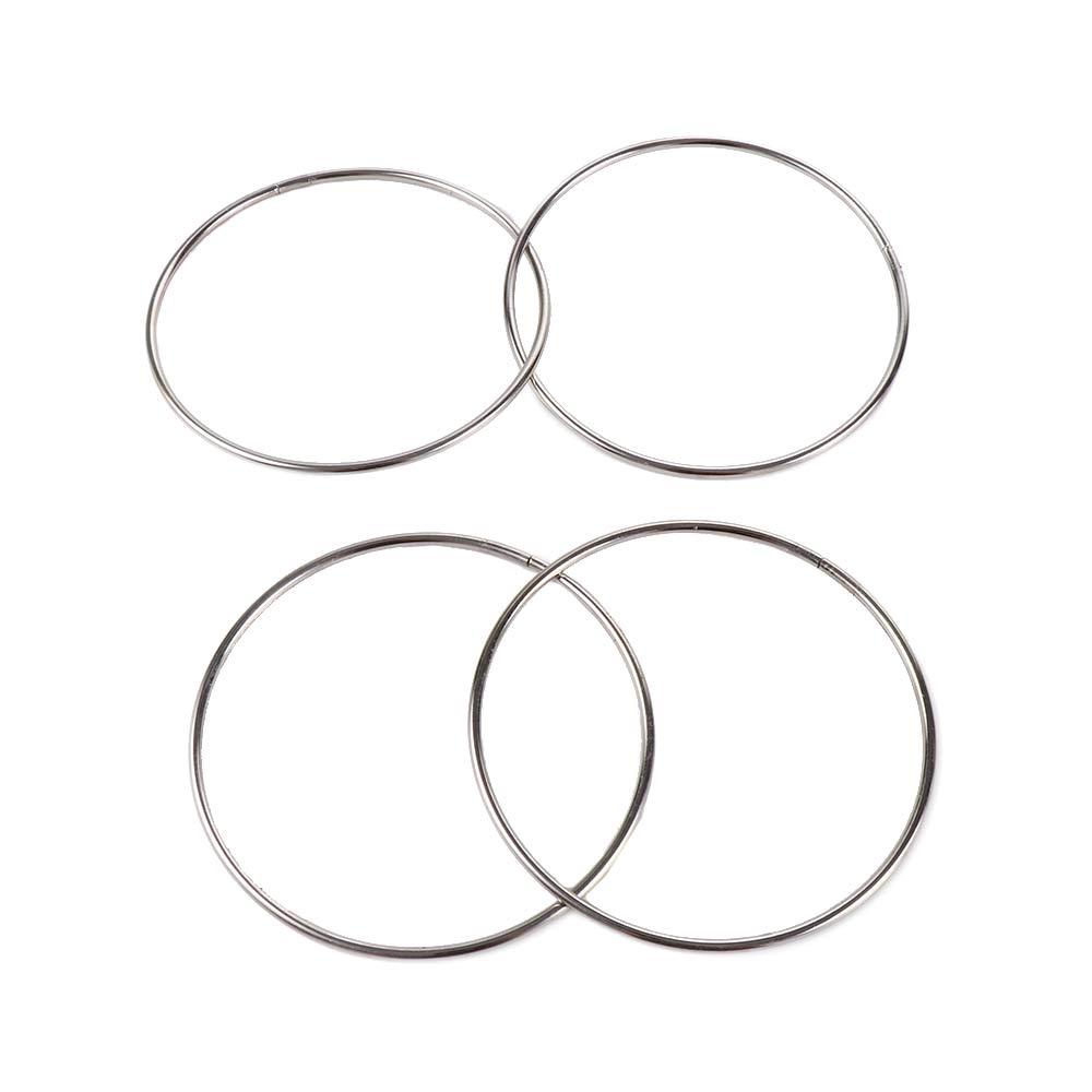 Lanfy Magic Rings Joke Props Tools 4pcs Hoops Sambung Ajaib Klasik Close-up Alat Peraga Sulap Magic Iron Hoops