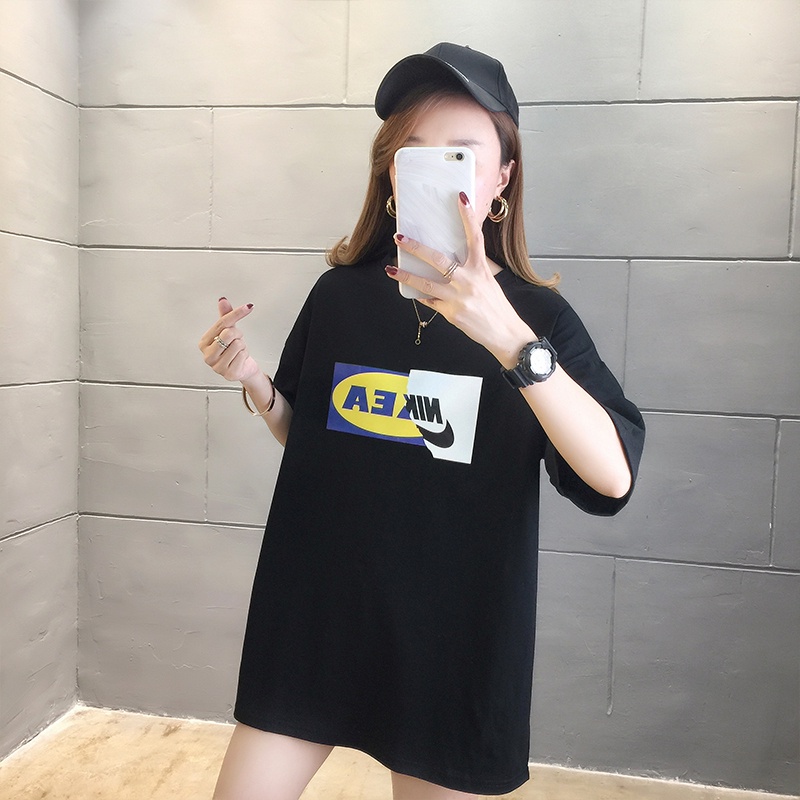 Import Premium Oversize Kaos Atasan Unisex / Korean Bergaya Original T-shirt Wanita / Murah Kerah Bulat Lengan Pendek Baju Atasan