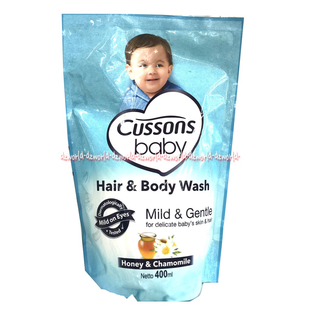 Cusson Baby Hair &amp; Body Wash 400ml Mild And Gentle Pouch