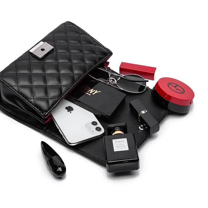 (NEW STOCK) [HONYAN] Tas Import Wanita Selempang Sling bag Tali Rantai Quilted  Korea Mini - Hana Sl