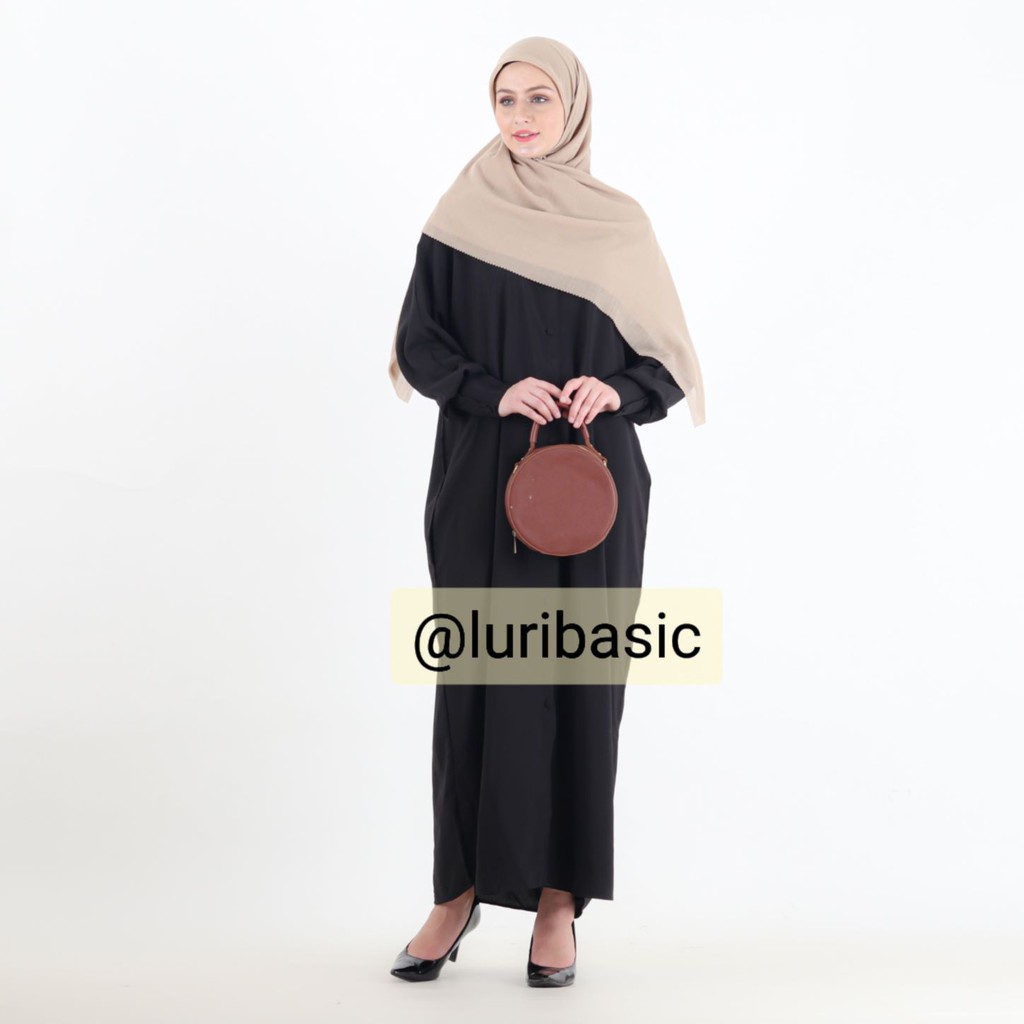 Serena Abaya - abaya polos,abaya kekinian,ghamis modern,ghamis murah,abaya hitam