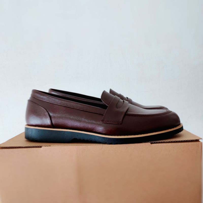 TOM'S - Sepatu Kulit Pria Handmade - TUL Coklat