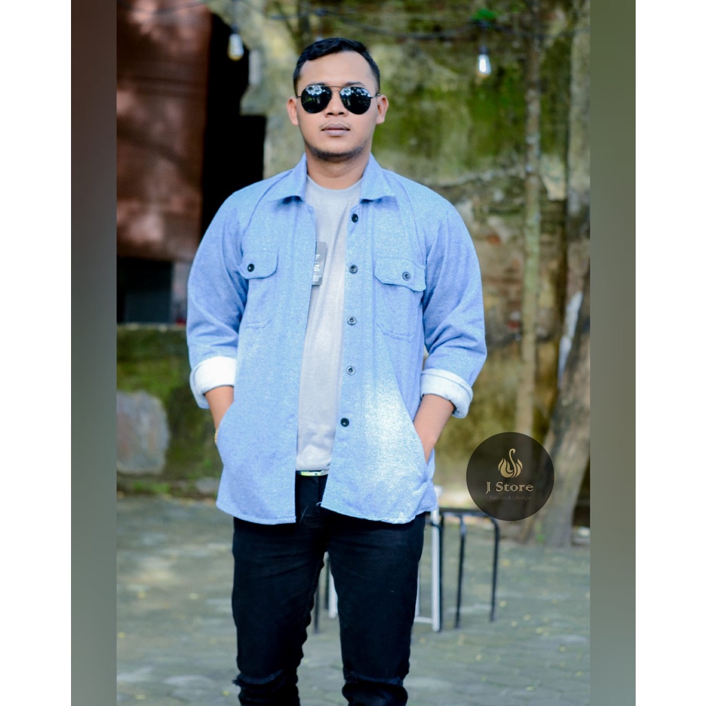 (COD) Jaket Anvil BIRU MUDA Pria | Sweater Terbaru bisa bayar ditempat