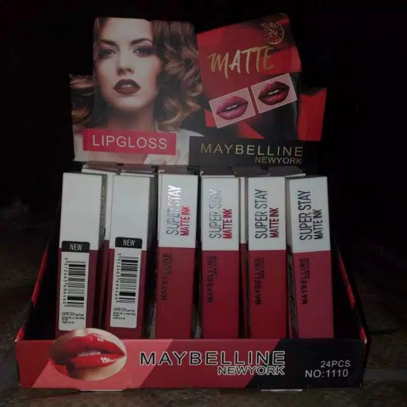 [12PCS] LIPGLOSS MATTE MAYBELLINE BARCODE