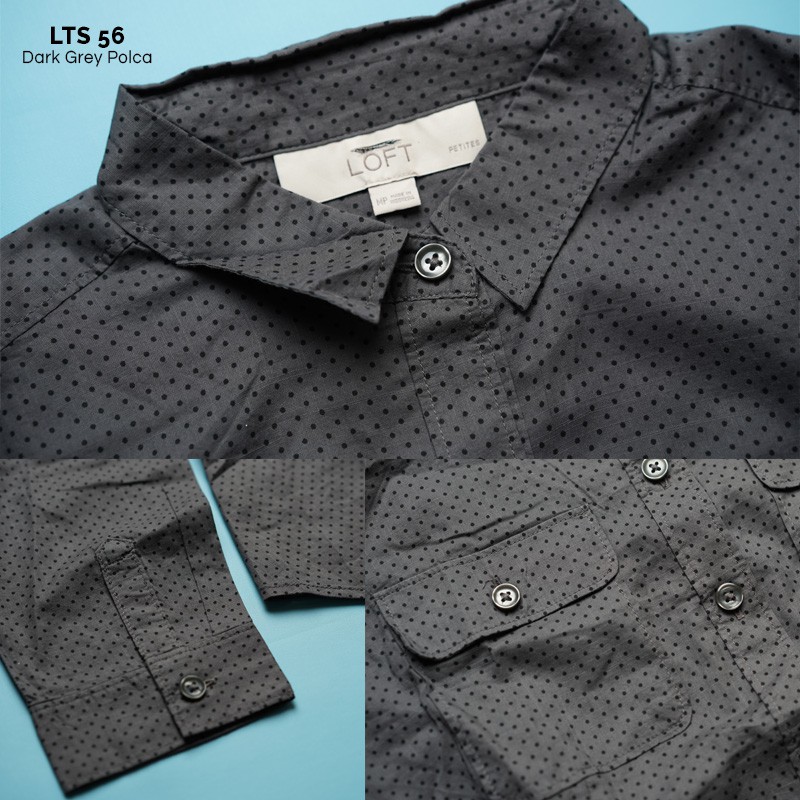 Kemeja Wanita- Motif Small Polcadot Bahan Cotton [LTS 56]-7