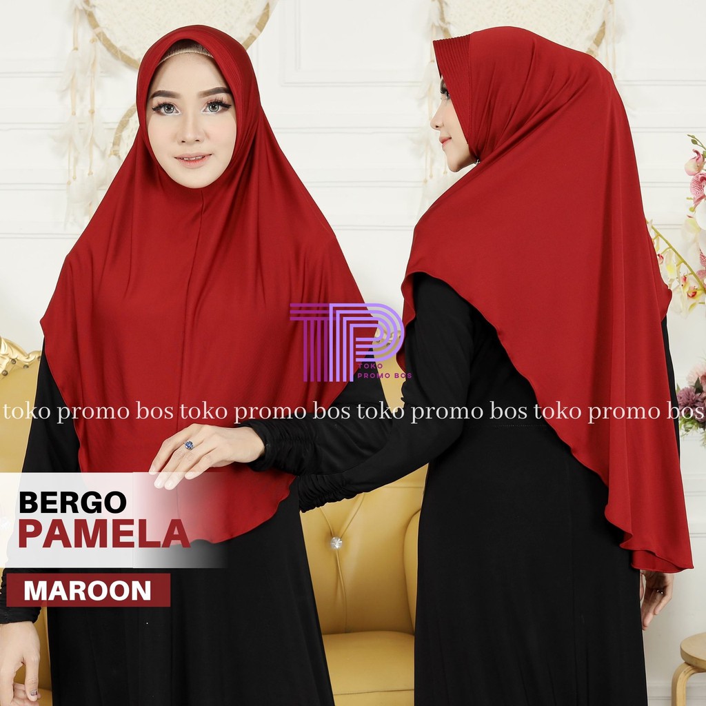 Bergo pamela standar jilbab instan terlaris basic daily bergo hamidah jersey hijab instan terbaru kerudung instan hijab instan jersey-2