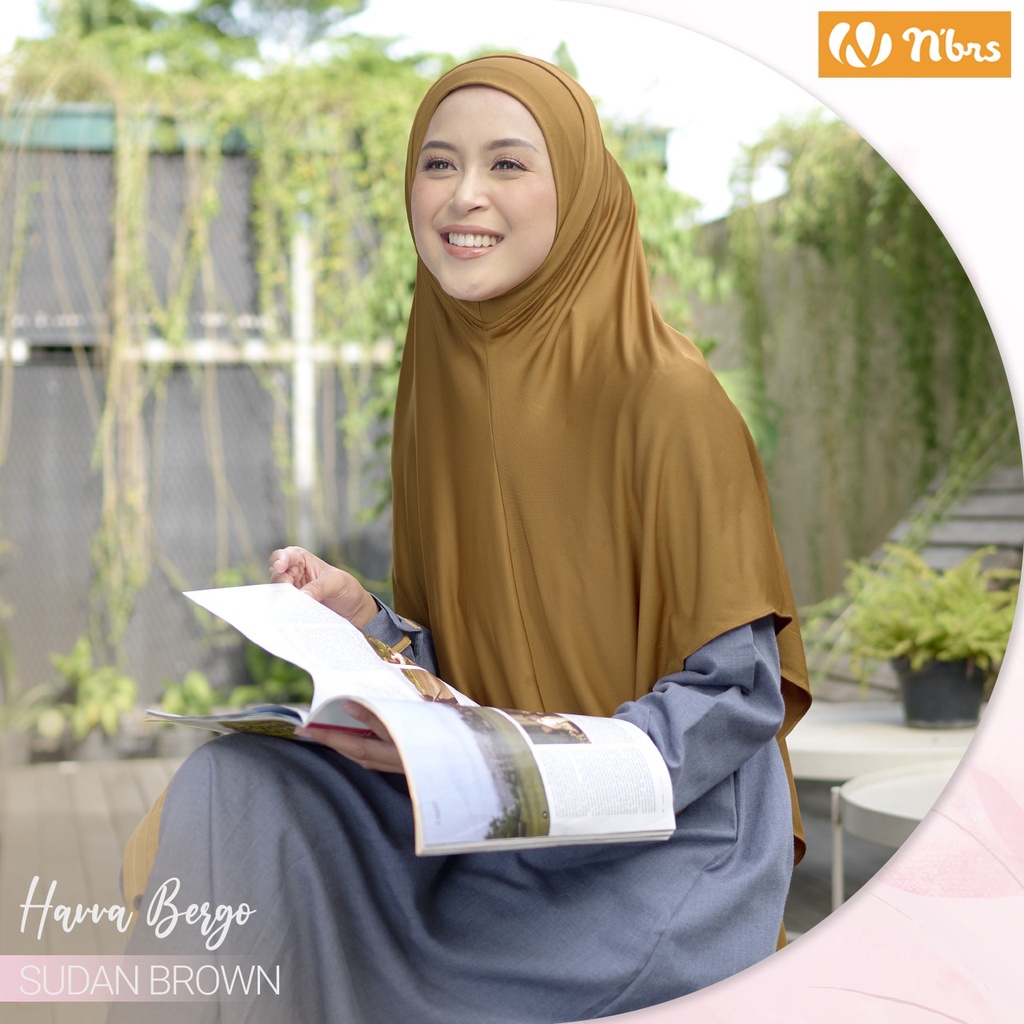 Nibras Hijab Havva Bergo Jilbab Daily Instan Bahan Jerika Sport OOTD