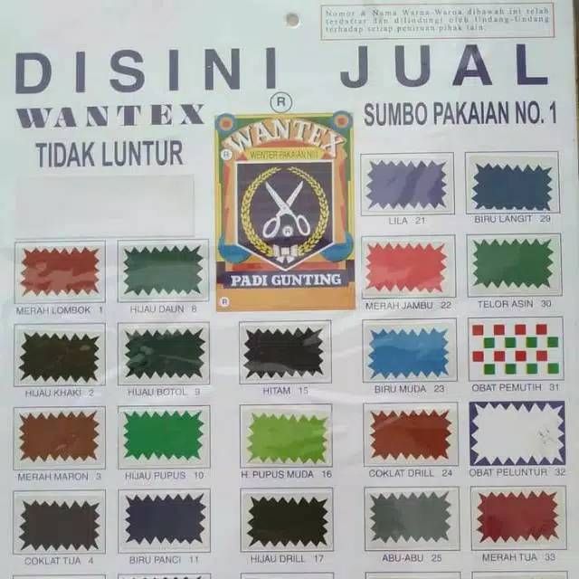 Wantex Sumbo Wenter Pewarna Pakaian Cap Padi Gunting 21 36 1pc Shopee Indonesia