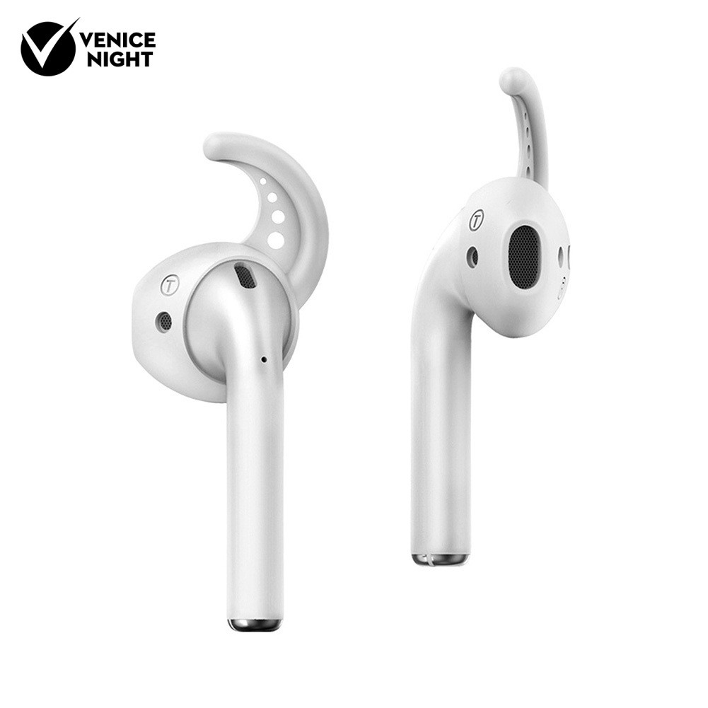 1 Pasang Cover Earbud Anti Hilang Bahan Silikon Untuk Airpods 1 2