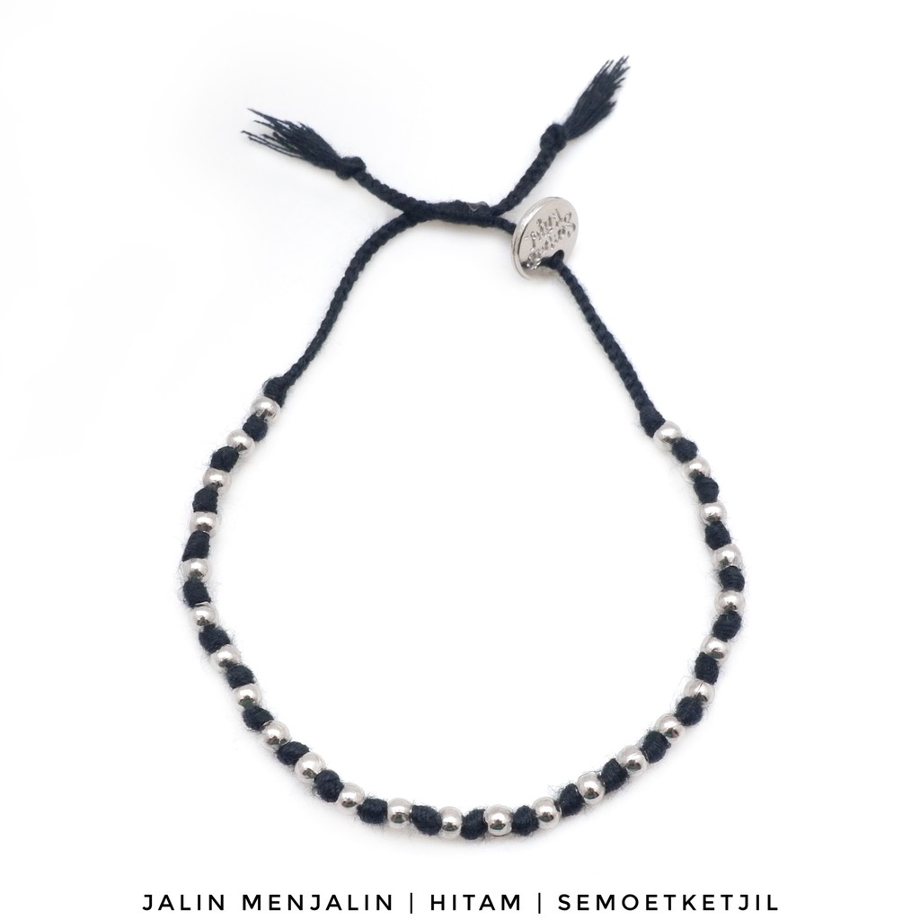 

Semoet Ketjil Gelang Bohemian Jalin Menjalin Hitam Boho Special Edition