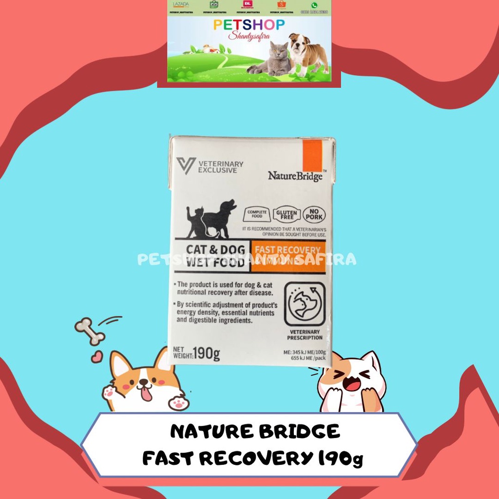 MAKANAN KUCING ANJING NATURE BRIDGE RECOVERY WT FOOD 190 GRAM