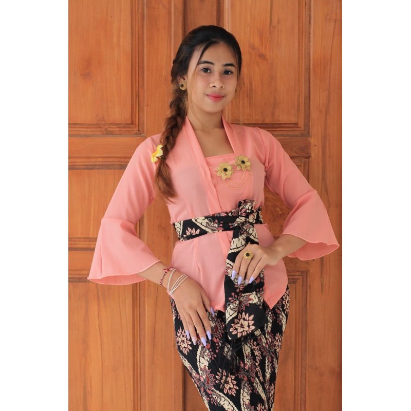 (kebaya saja) kebaya rumbai polos moscref legan terompet