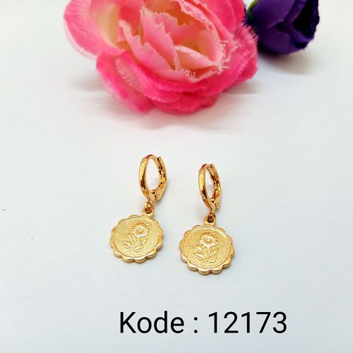 [BAYAR DITEMPAT] P 12173  Anting Jurai Lapis Emas Pusat Xuping Jakarta