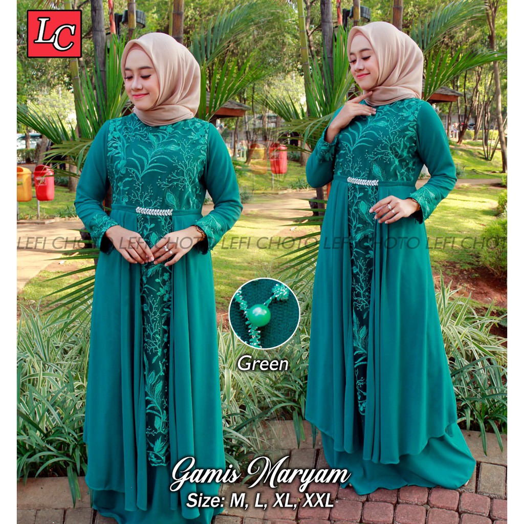 Kebaya Gamis maryam Lima Pilihan Warna