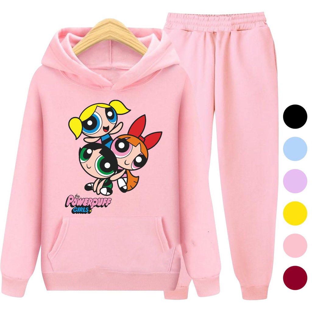 Setelan Sweater Hoodie Anak Perempuan GIRLS / Sweater Anak-Remaja Size S - XXL Usia 3-15 Tahun