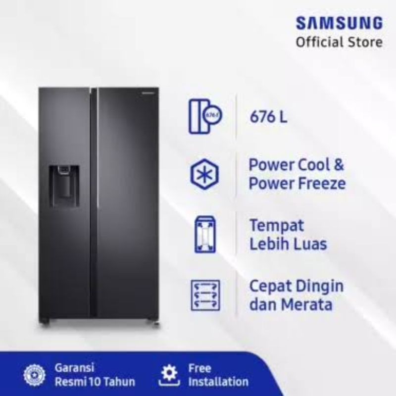 SAMSUNG KULKAS SIDE BY SIDE RS64R5141B4 ICE MAKER ALL AROUND COOLING PROMO
