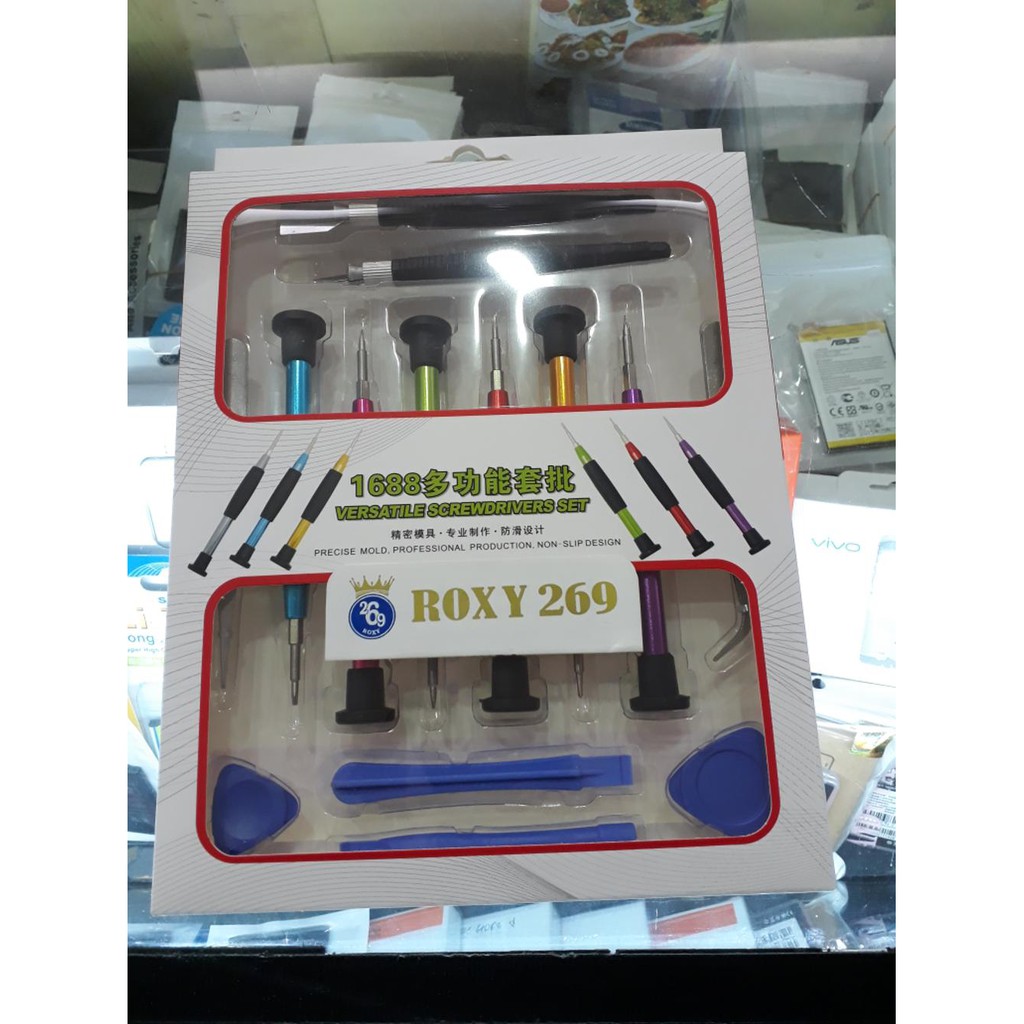 Obeng Set Hp iPhone Oppo Vivo Lenovo Samsung Asus Zenfone Realme Xiaomi Redmi Android HTC LG Sony