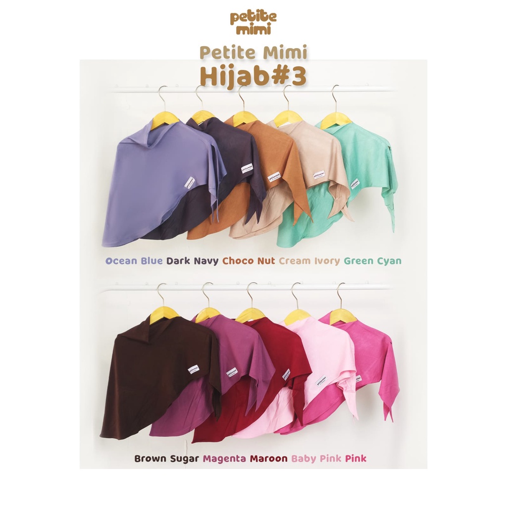 Petite Mimi - Hijab Bayi Pashmina Bayi Kerudung Bayi SNI  0-2 Tahun - Hijab Pasmina (Tersedia varian warna dan ukuran)