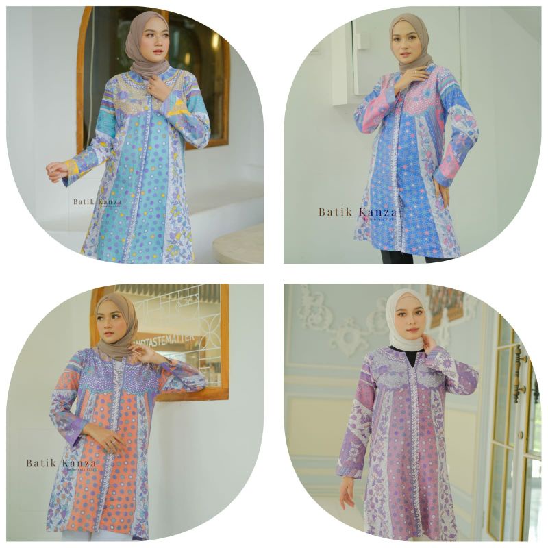 atasan batikTunik soft batik kanza