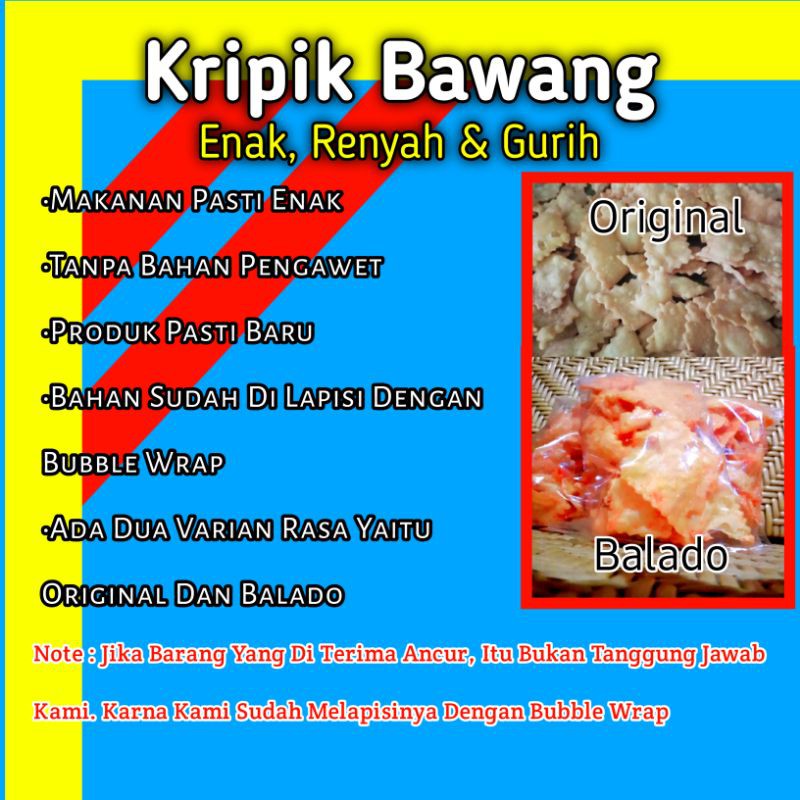 

Keripik Bawang/Kemplang Cocok Untuk Cemilan 200g