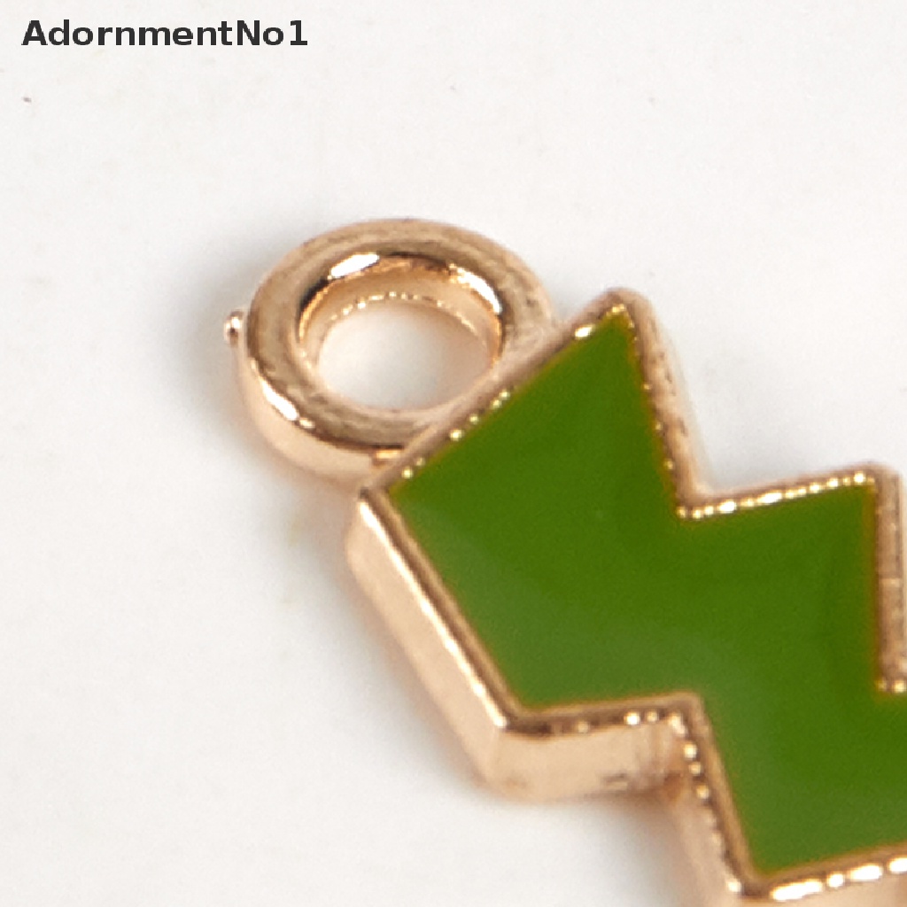 (AdornmentNo1) 10pcs Manik-Manik Enamel Bentuk Petir Untuk Aksesoris Perhiasan DIY