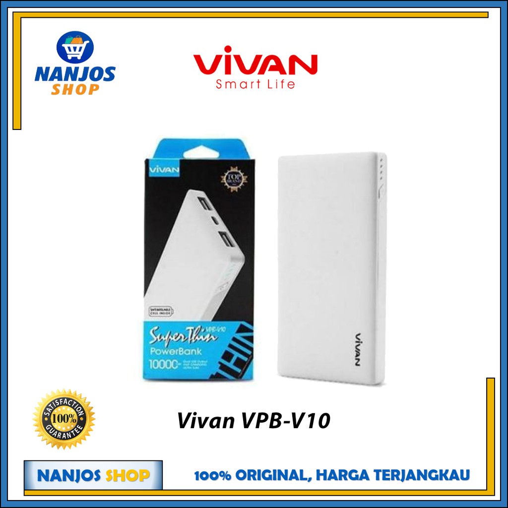 Vivan - Power Bank / Powerbank Fast Charging Vpb-V10 10000 Mah