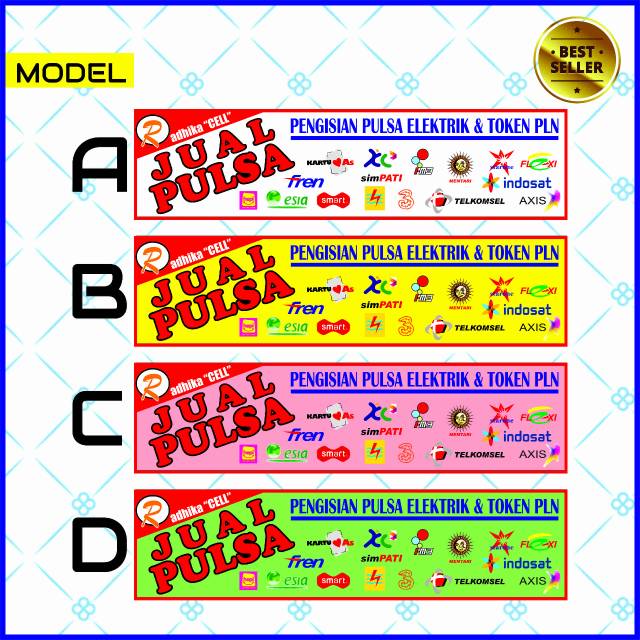 Banner spanduk konter ukuran termurah 200 X 50