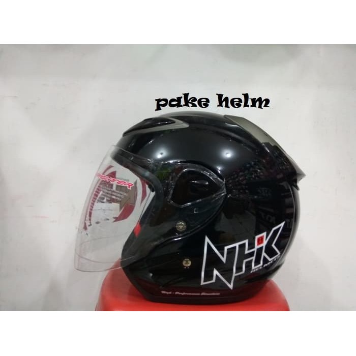 HELM NHK R6 SOLID HITAM GLOSSY R 6